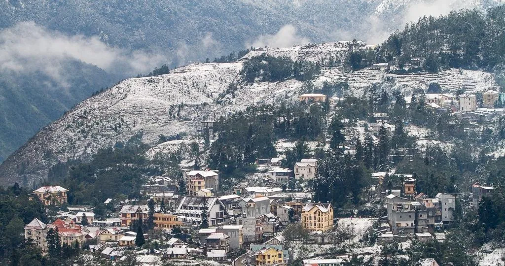 SaPa is covered with snow in winter