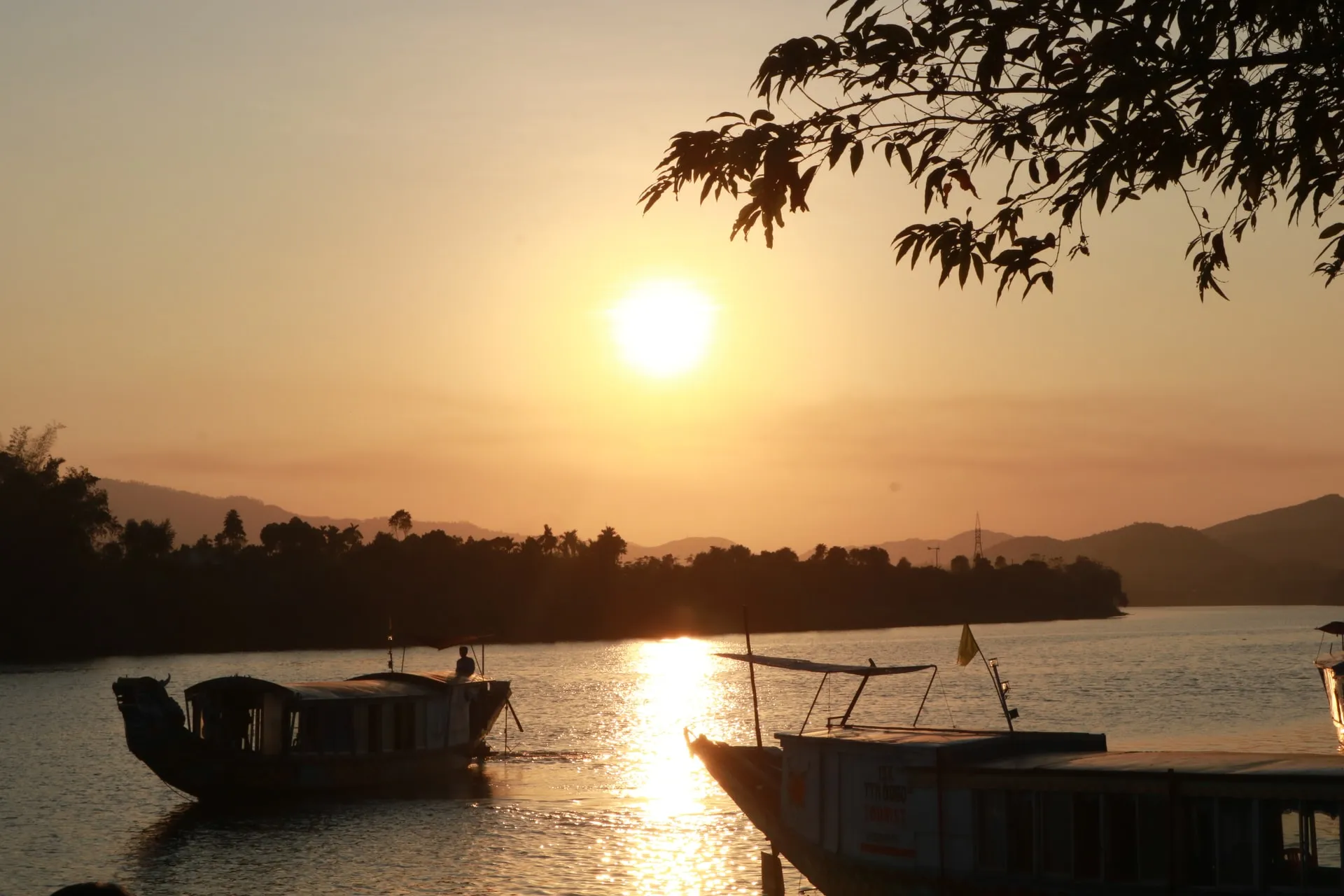 Sunset view at perfume river