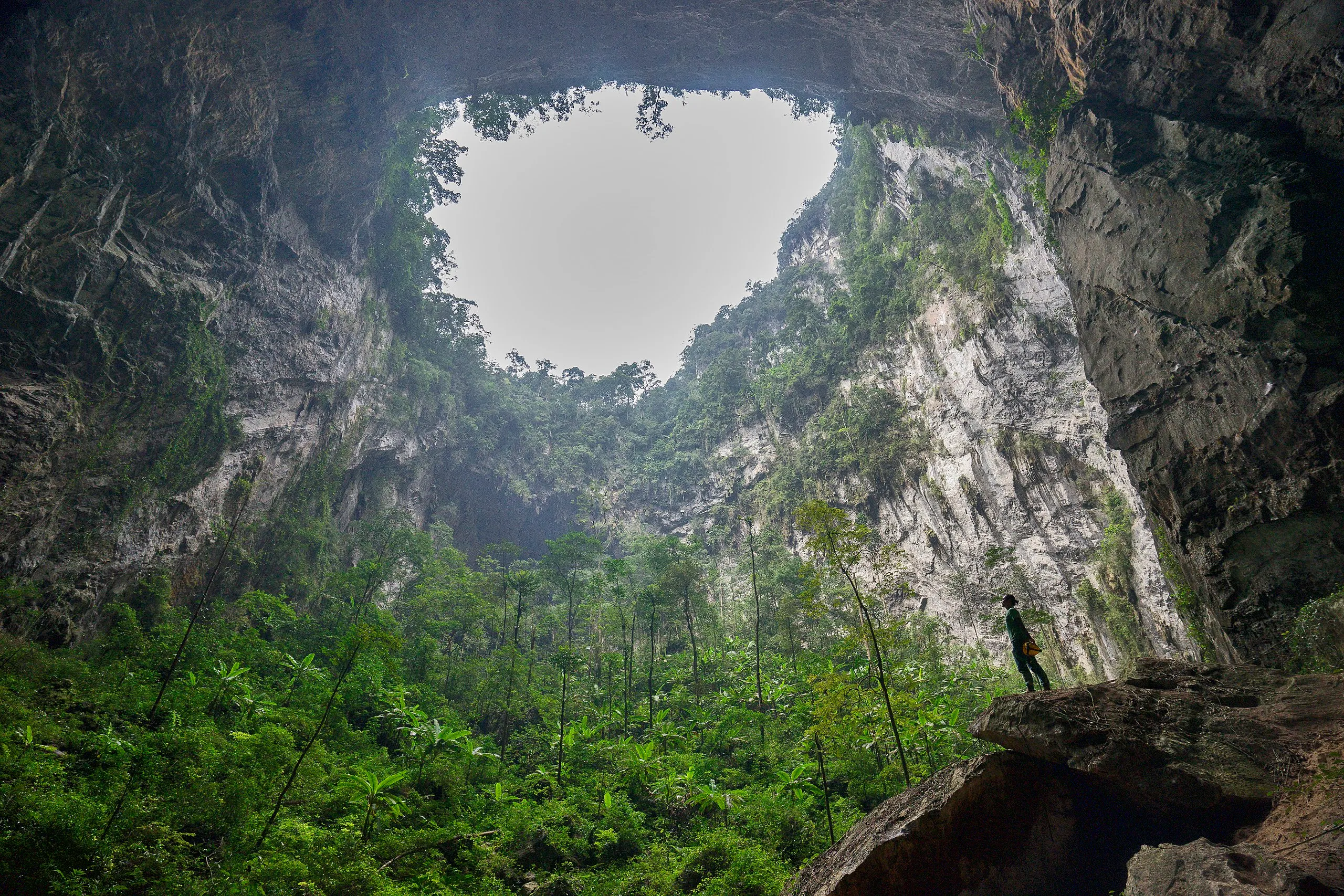 Sinkhole and jungle inside the Hong son doong cave