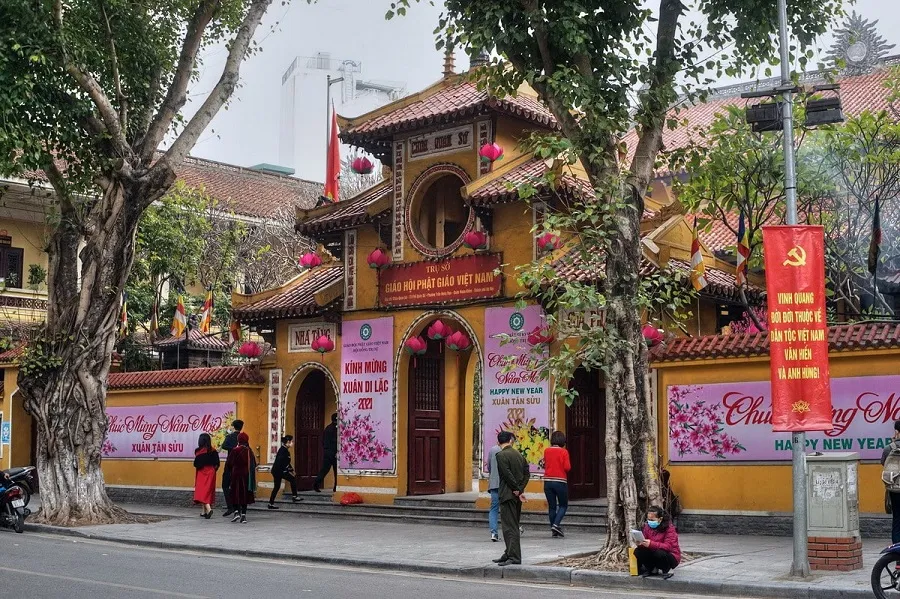 Quan Su Pagoda in Hoan Kiem district, Hanoi