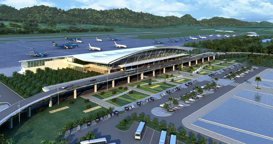 Panoramic view of Phu Quoc international airport