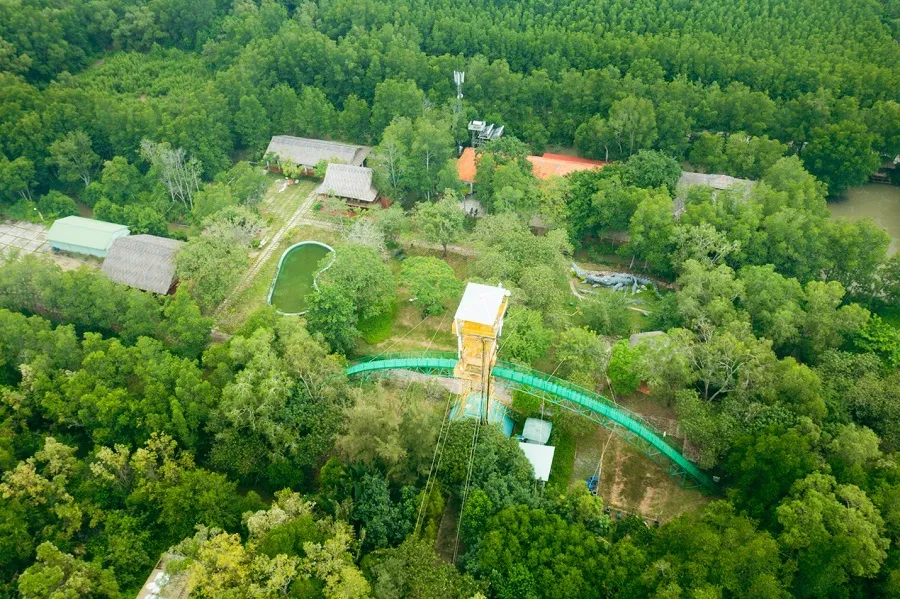 Can Gio ecological area from above
