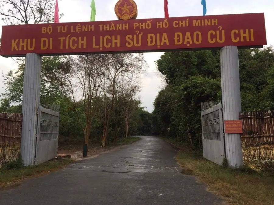 The tunnels are located in Cu Chi district, Ho Chi Minh City

