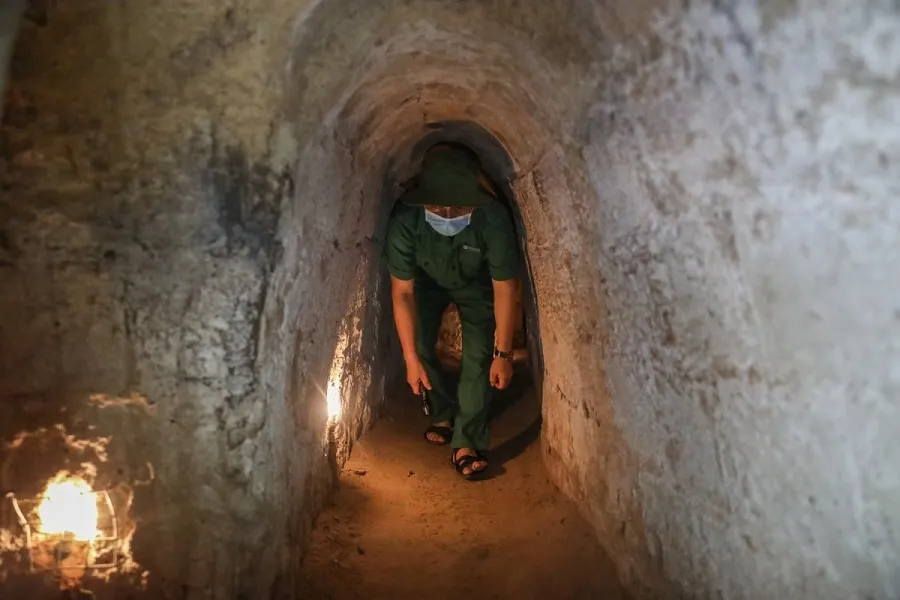 One of the underground tunnels at Cu Chi Tunnels
