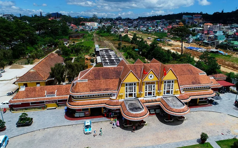 Da Lat Station stands out among the city of thousands of flowers