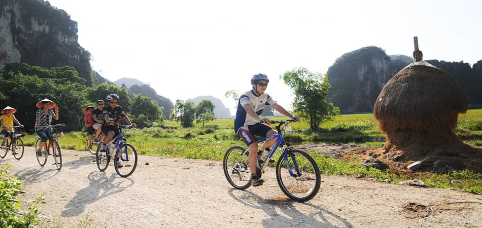 Cycling in Ninh Binh Vietnam