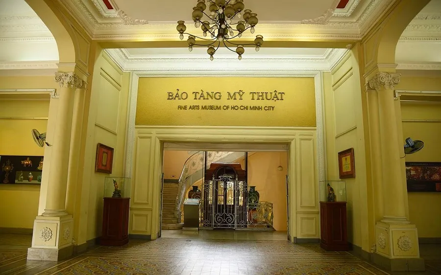 Hall inside the City Museum of Fine Arts. Ho Chi Minh

