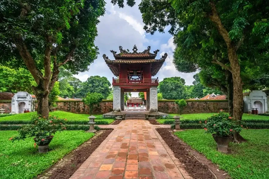 Quoc Tu Giam Temple of Literature is ancient and rich in ethnic history
