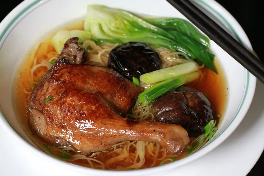 Braised duck noodles with rich broth