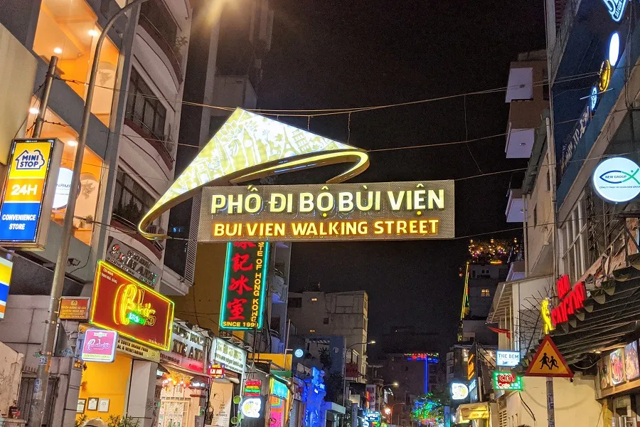 Bui Vien Walking Street with "sleepless nights"
