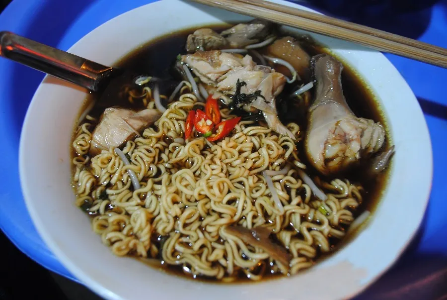 Nutritious chicken noodle soup
