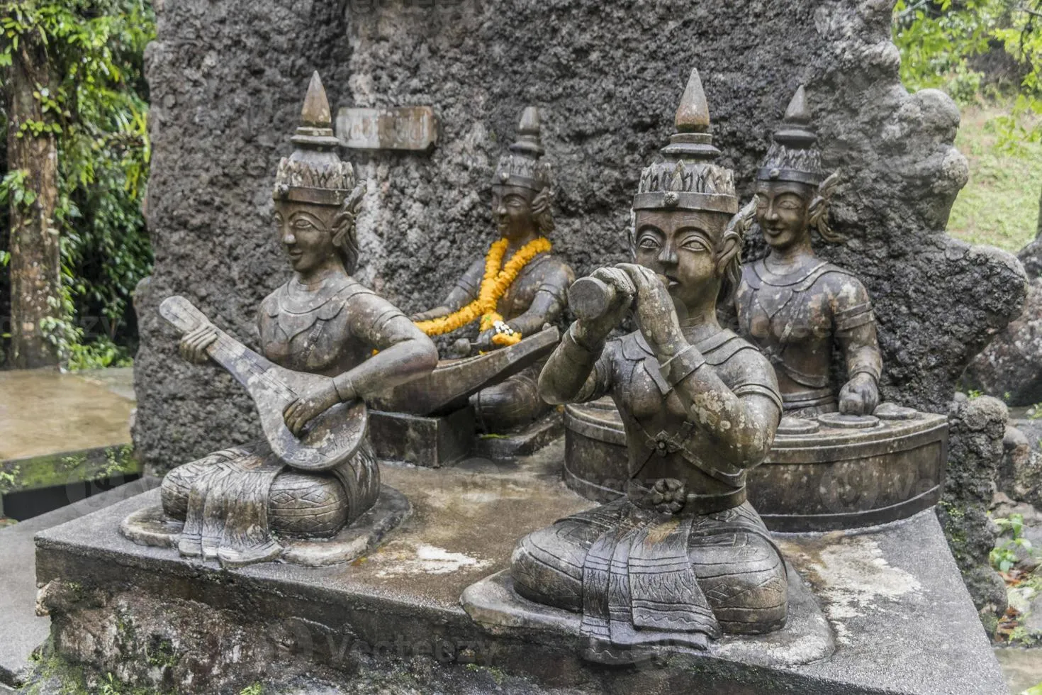 Buddha statues, Tar Nim Waterfall Secret Magic Garden Koh Samui. 6342861  Stock Photo at Vecteezy