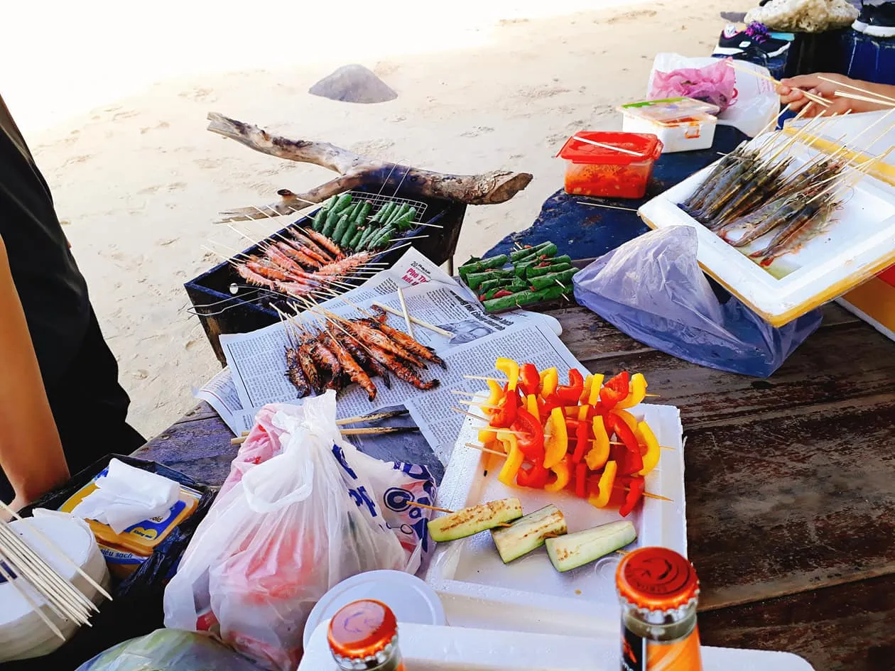 BBQ party on the beach