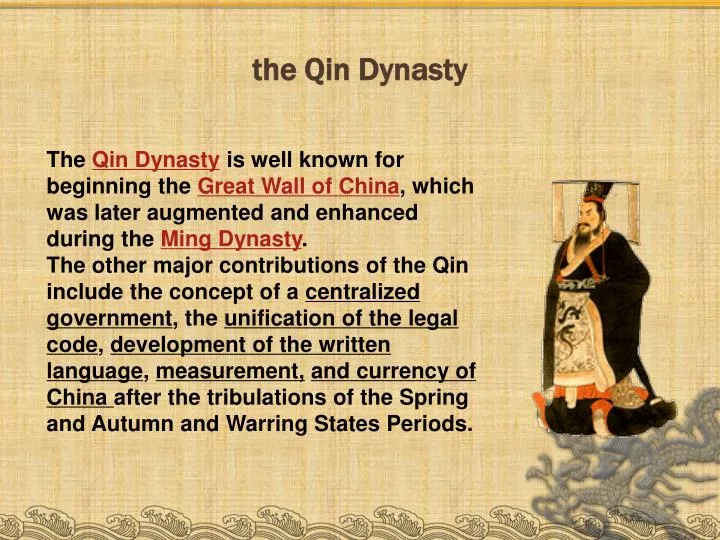 Historical Context: The Qin Dynasty
