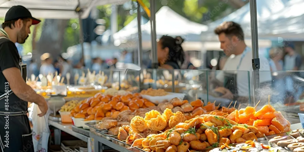 Multicultural Food Stalls and Flavors