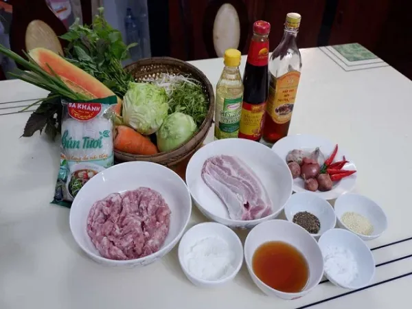 Nguyên Liệu Chính Của Bún Chả