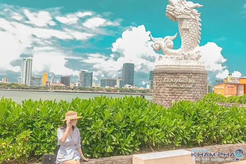 Tượng Cá Chép Hóa Rồng Đà Nẵng điểm chụp hình đẹp MÊ LY