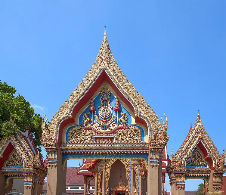 Wat Welu Wanaram Temple Gate วัดเวฬุวนาราม ประตูวัด Photograph