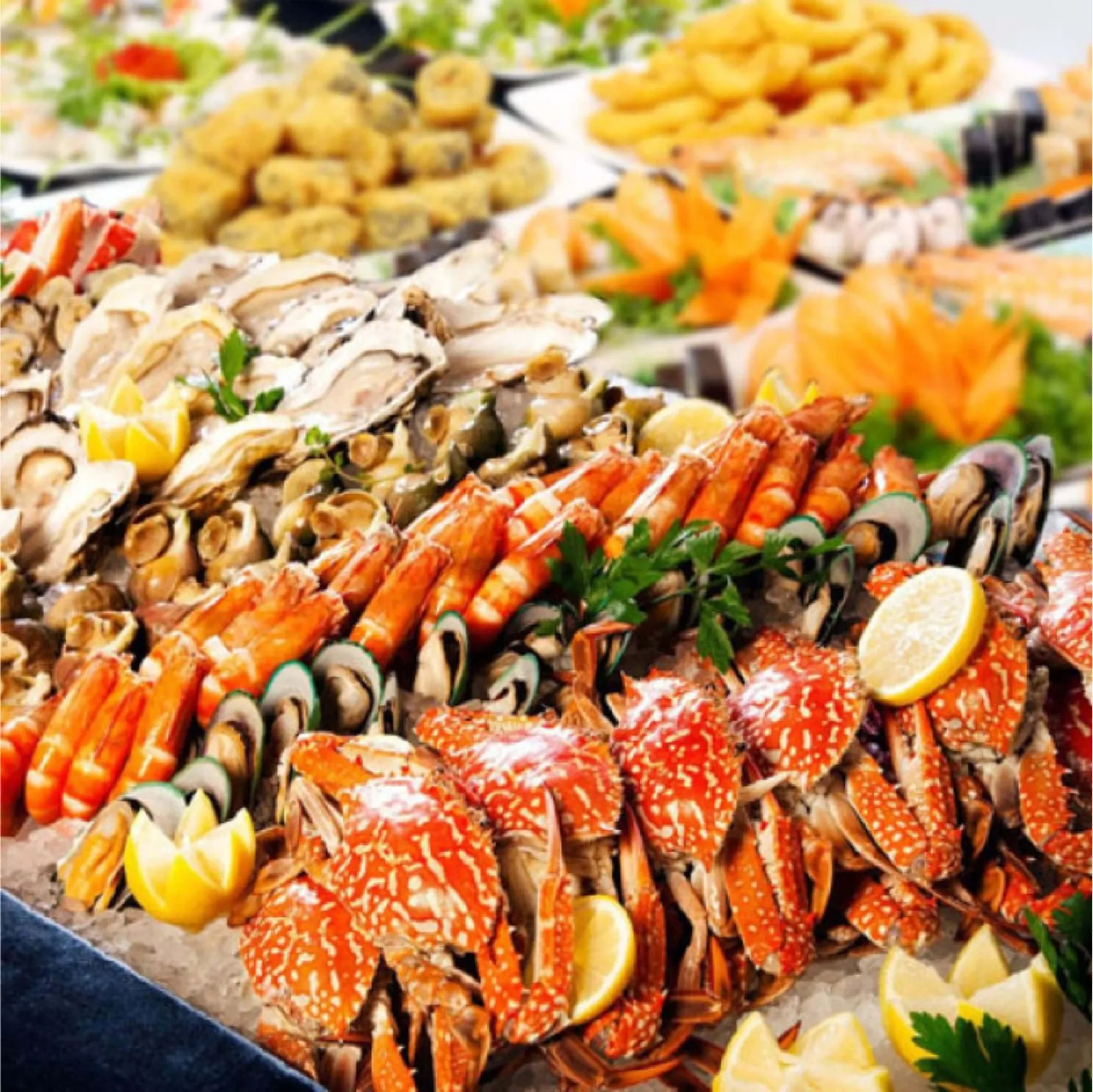 Các loại hải sản phong phú