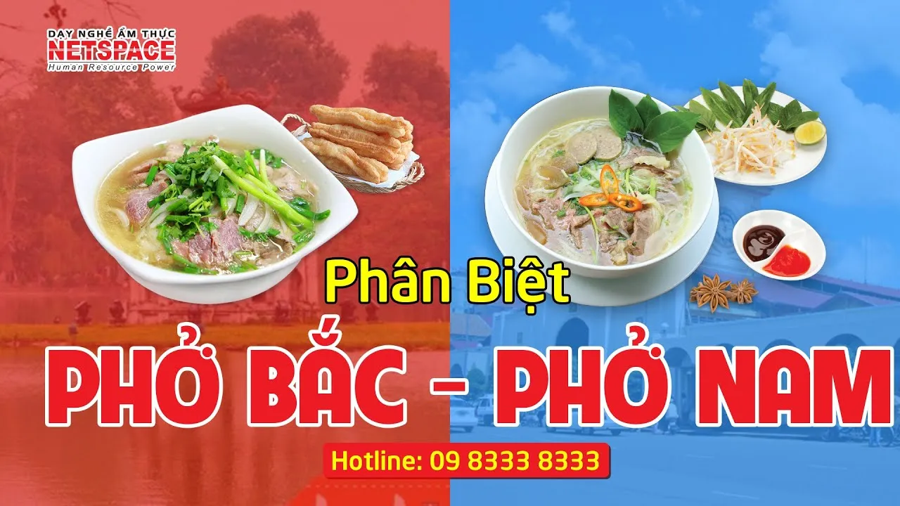 So sánh hương vị phở Bắc và phở Nam