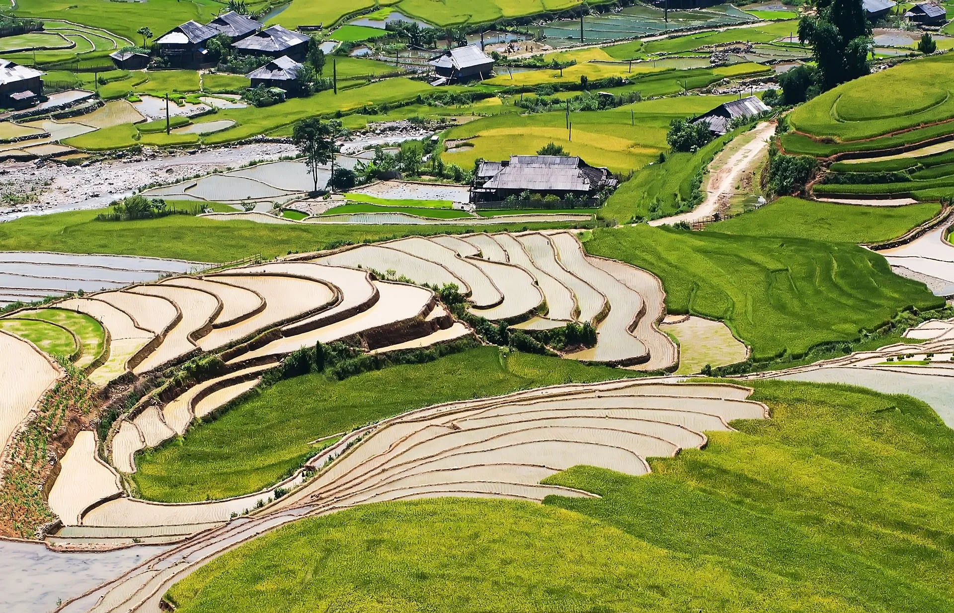 Wet terrace fields in Mu Cang Chai