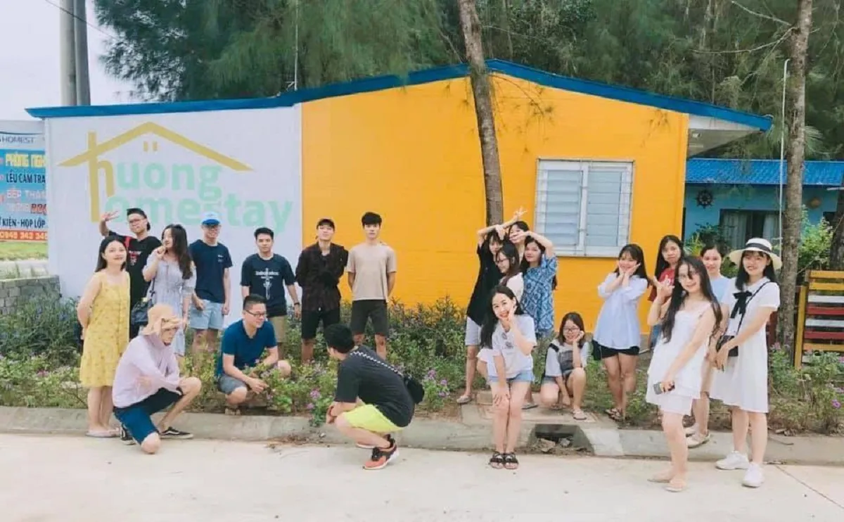 Hương homestay với không gian trẻ trung, đầy màu sắc