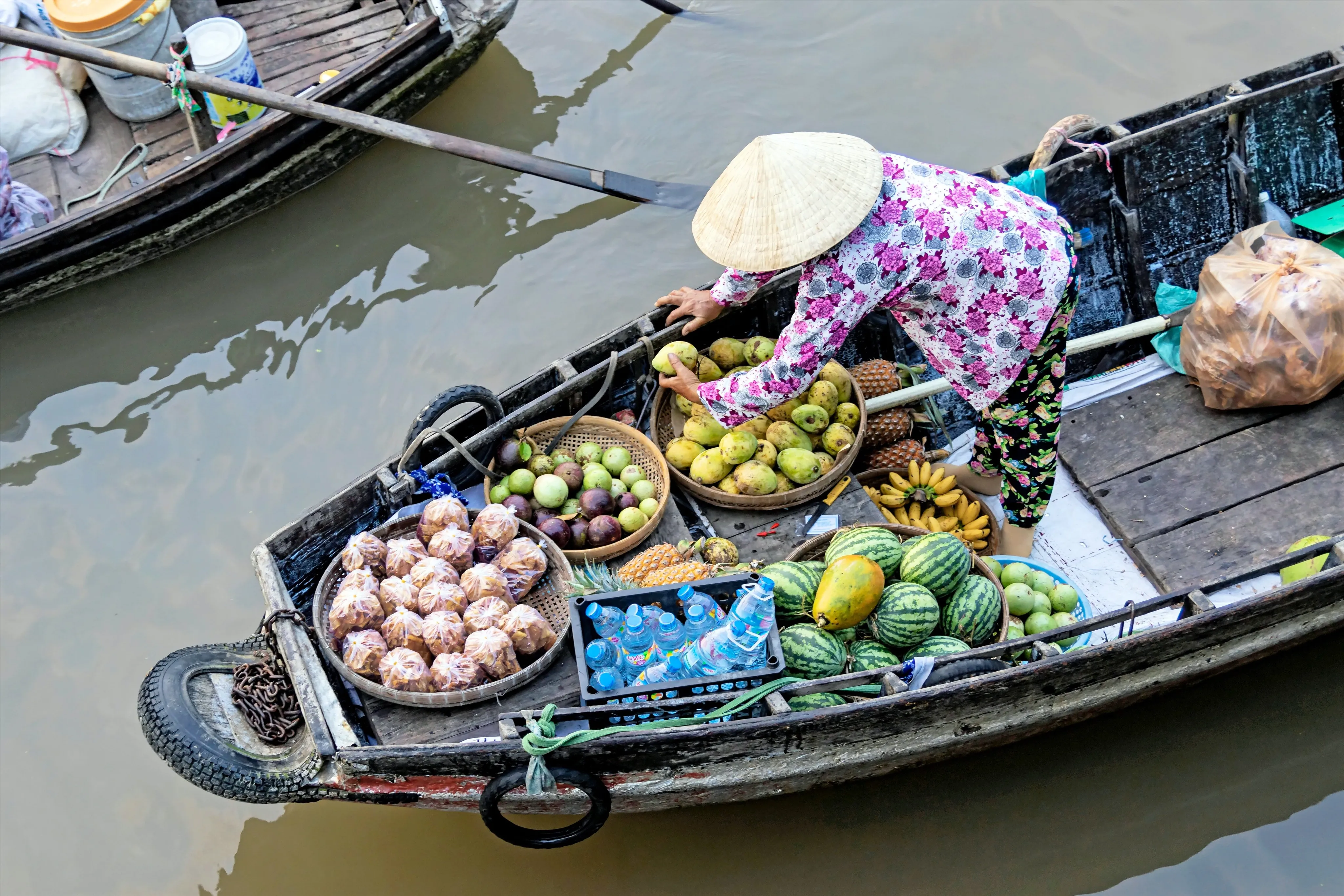 Floating market in Vietnam