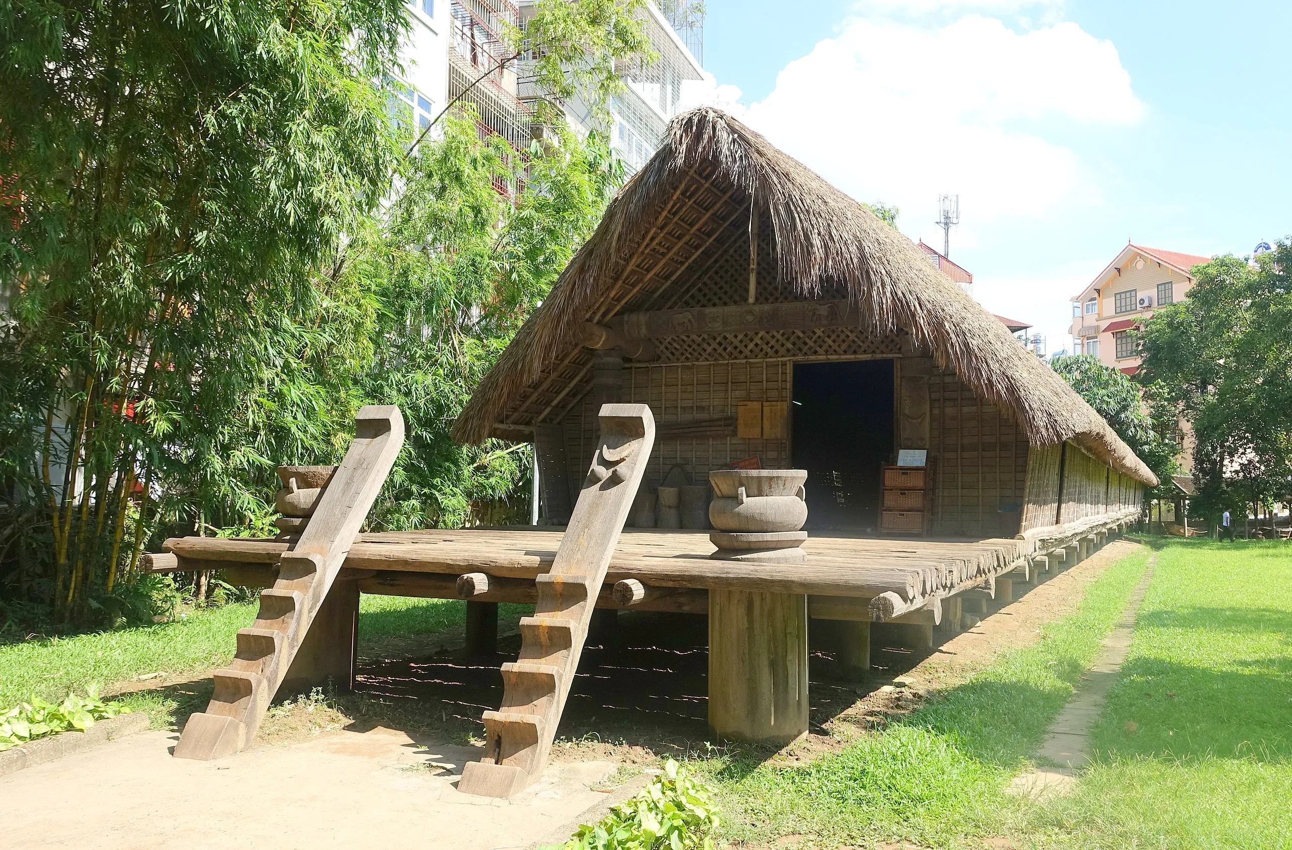 Replica of tribal house in Vietnam Museum of Ethnology