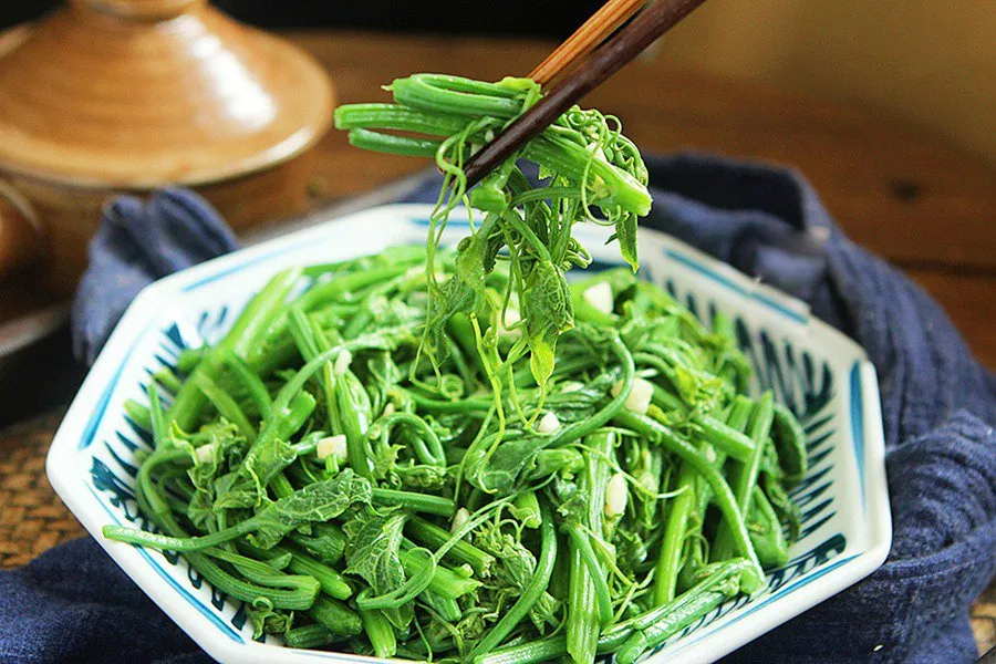 Ngọn su su xào Tam Đảo