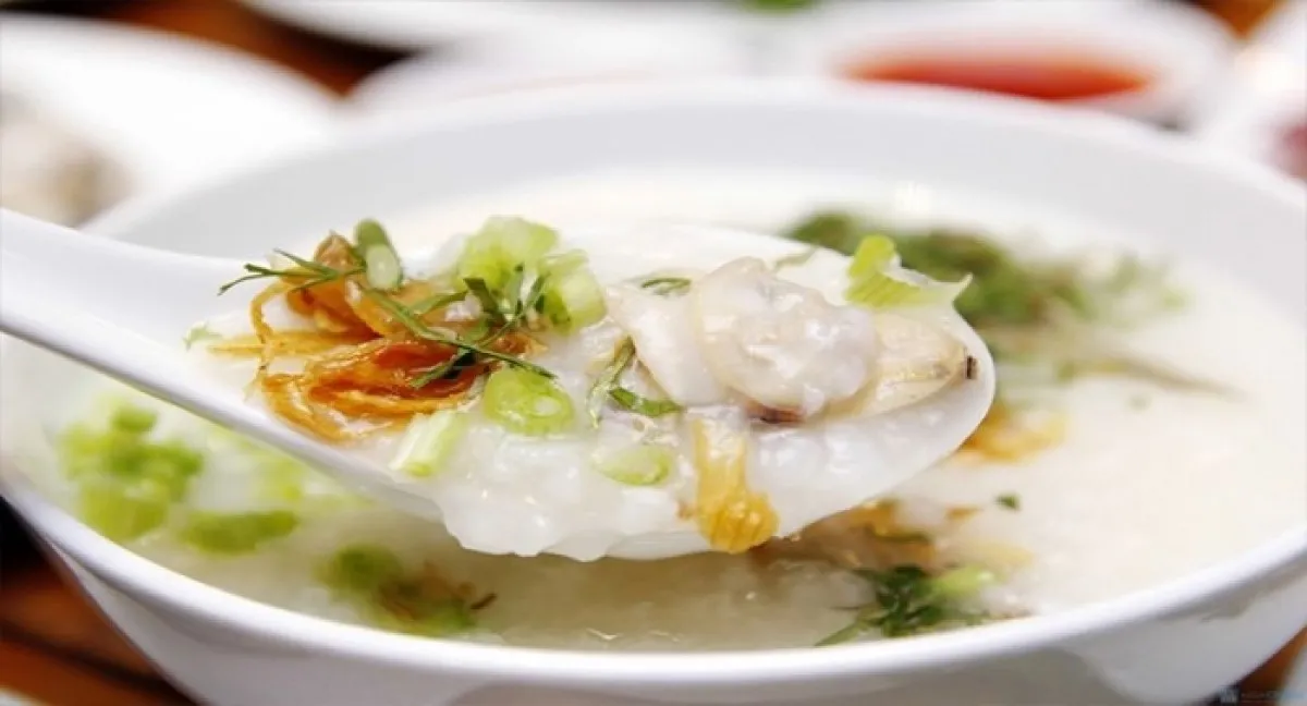 Cháo cá kèo rau đắng