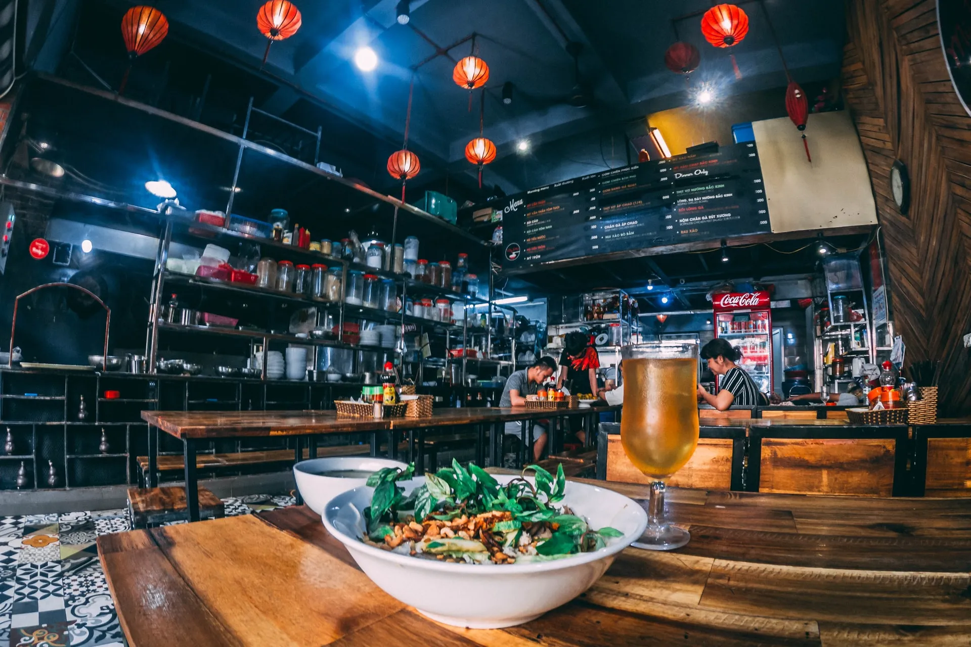 food and drinks in a Vietnam restaurant
