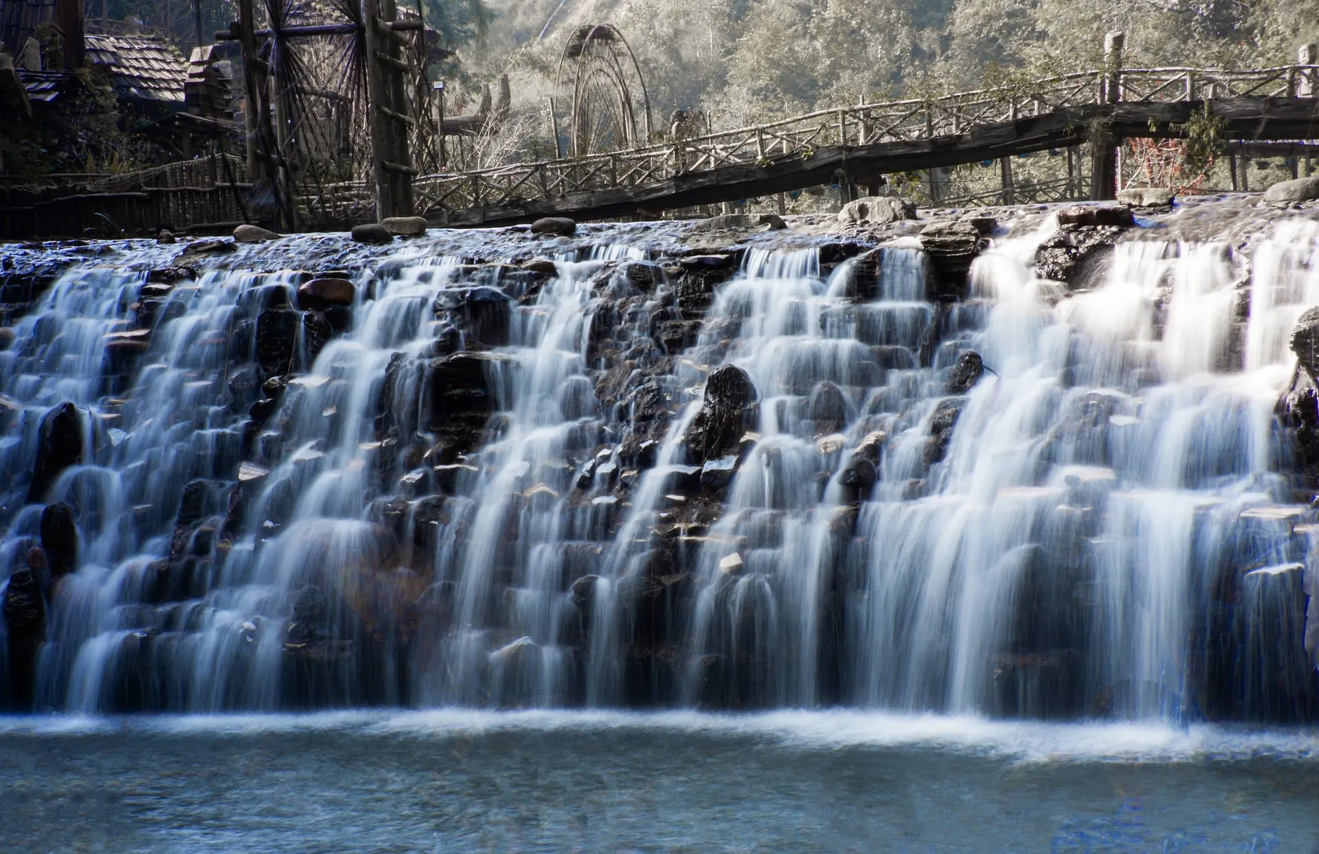 View of Cat Cat waterfall