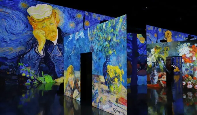 Một góc không gian nhiều màu sắc ở Arte Museum