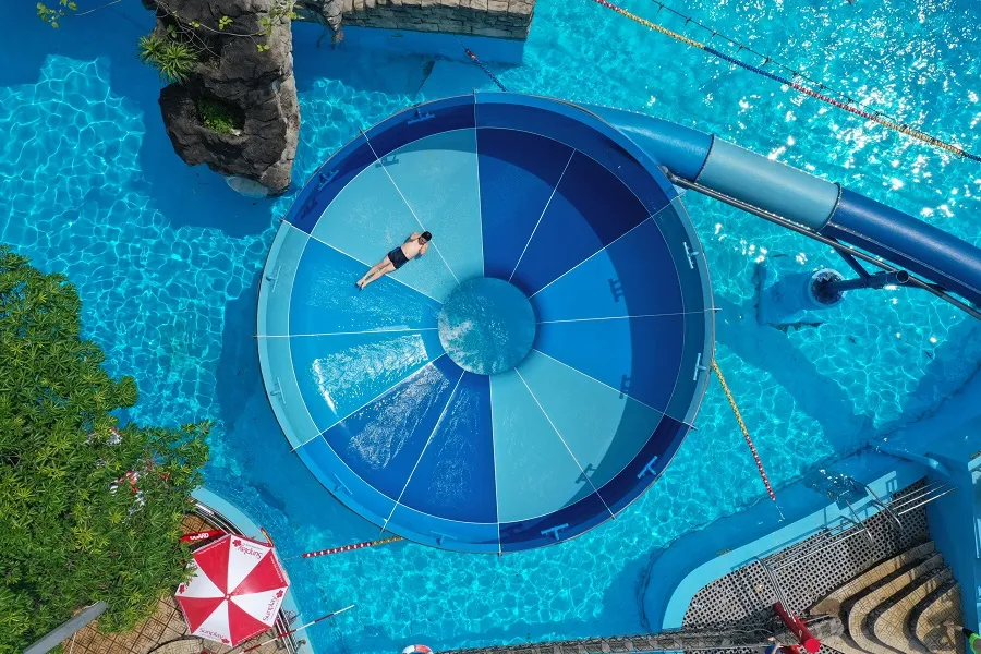 West Lake Water Park with many interesting games