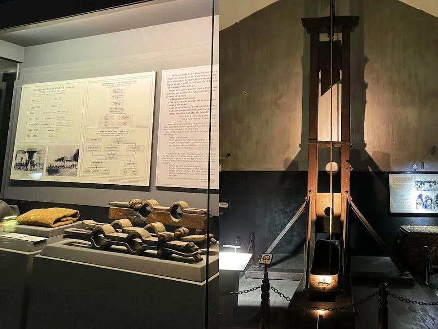 Many artifacts at the prison are displayed showing the cruelty of the colonialists