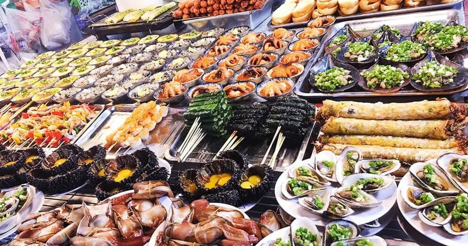 dishes at Almaz Corona Ganh Dau culinary cente