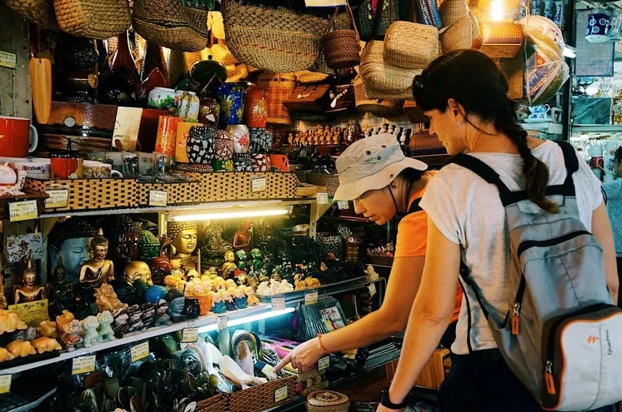 Inside the market there are many eye-catching items