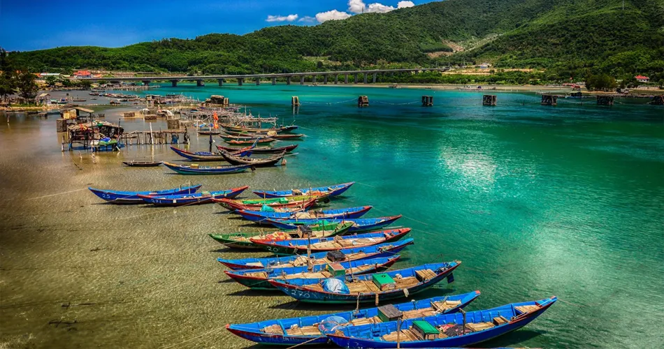 Beautiful scenery of Phu Quoc fishing village in Vietnam