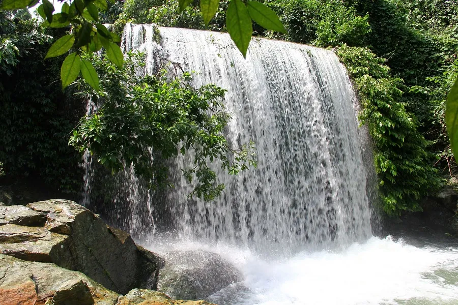Unique natural landscape with majestic waterfalls