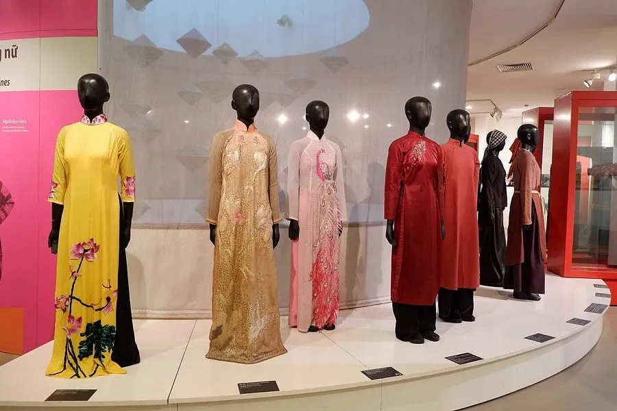 Vietnamese Women's Museum with ao dai display area