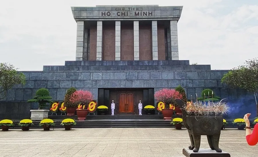The President's Mausoleum is where Uncle Ho's body is preserved and kept