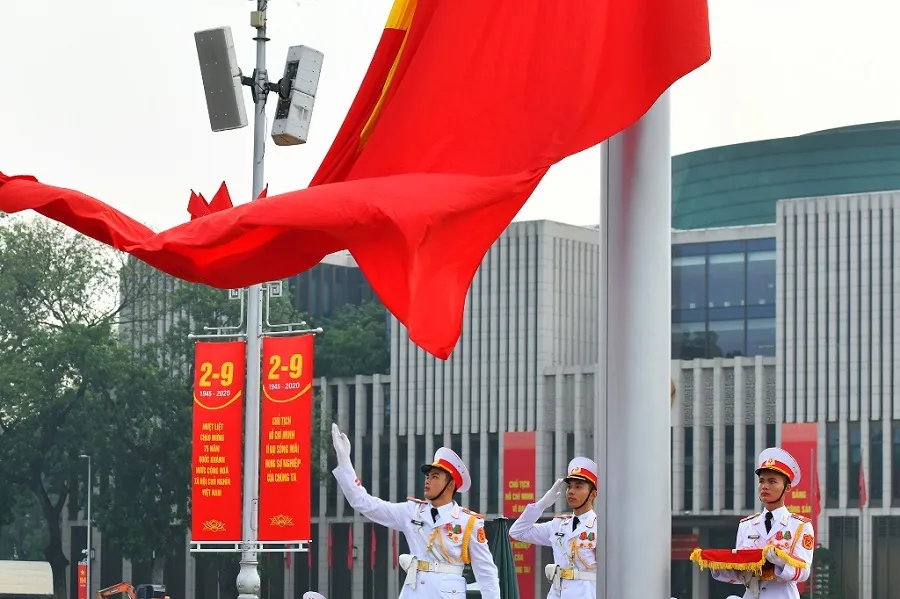 The flag raising and lowering ceremony is always welcomed by Hanoi people