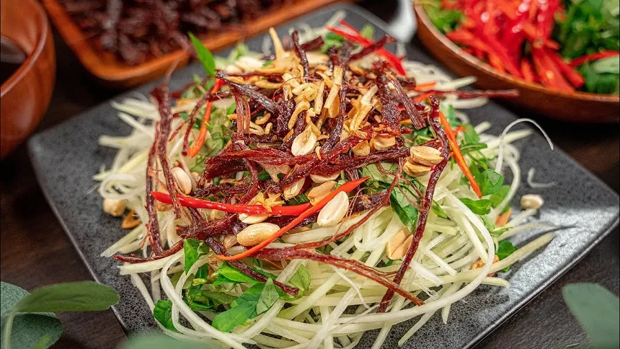 Beef jerky salad is delicious but not boring