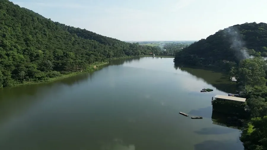 Keo Ca Lake is vast and blue