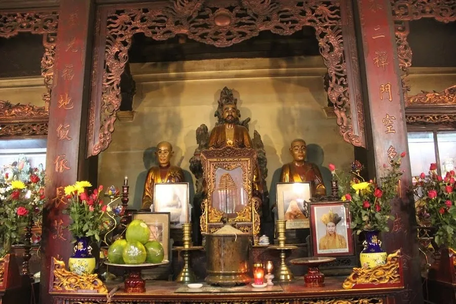 At Phuc Khanh Pagoda, many spiritual cultural artifacts are kept