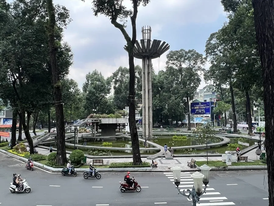 Turtle Lake is located right in the center of Ho Chi Minh City