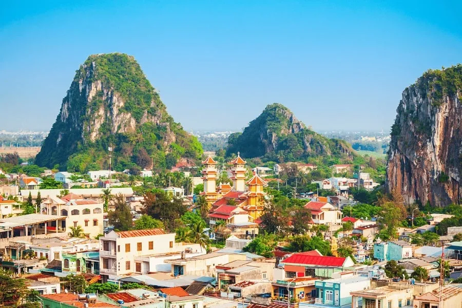 The Marble Mountains is majestic