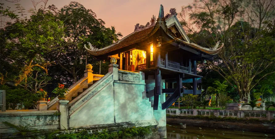 The beauty of the one pillar pagoda in Thu Duc