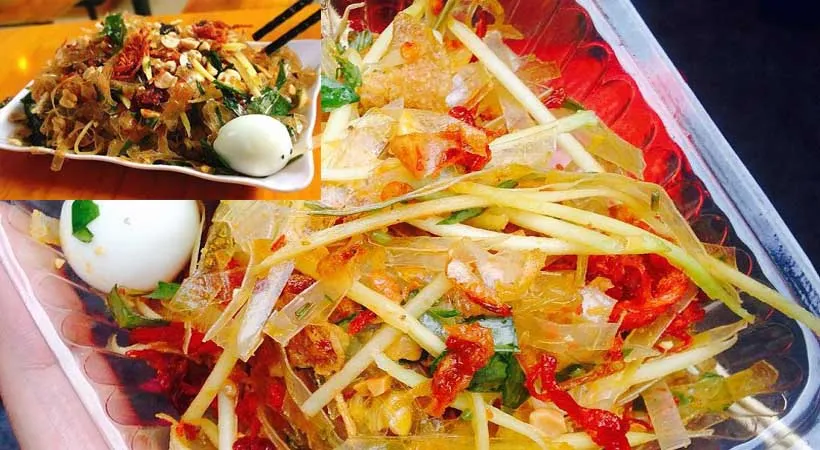 Bánh tráng trộn tỏi hành phi thơm ngon