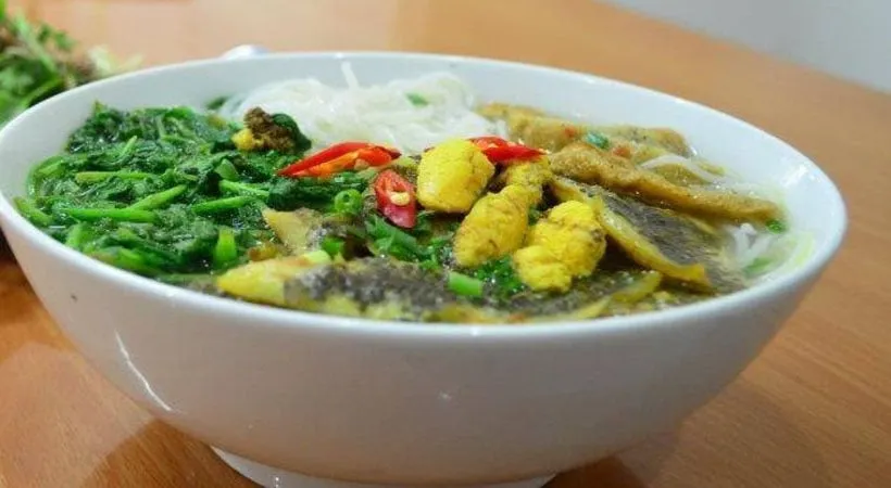 Món bánh đa cá rô